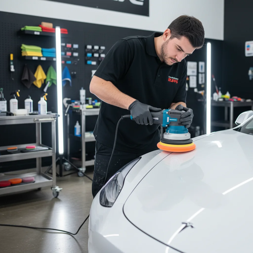 Tesla Model 3 paint correction in progress